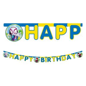 Globos Papieren happy birthday slinger fsc spidey, 3mtr.