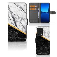Xiaomi 13 Lite | Bookcase | Marmer Wit Zwart - Origineel Cadeau Man