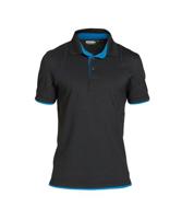 DASSY polo orbital zwart/azuurblauw 3xl