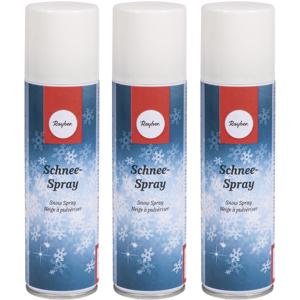 Sneeuwspray - 3x - wit - in bus 150 ml - spuitsneeuw - sneeuwversiering - kunstsneeuw