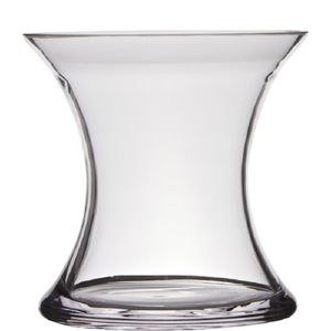 Transparante stijlvolle x-vormige vaas/vazen van glas 28 x 24 cm