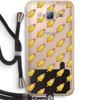 Waterijsjes: Samsung Galaxy J3 (2016) Transparant Hoesje met koord