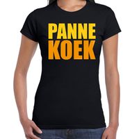 Pannekoek fun tekst t-shirt zwart dames - thumbnail