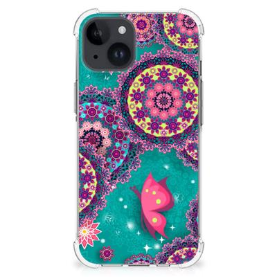 iPhone 15 Plus Back Cover Cirkels en Vlinders iPhone 15 Plus Back Cover Cirkels en Vlinders
