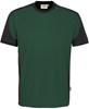 Hakro 290 T-shirt Contrast MIKRALINAR® - Fir Green/Anthracite - 2XL