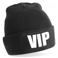 Muts vip zwart voor volwassenen - Winter accessoires