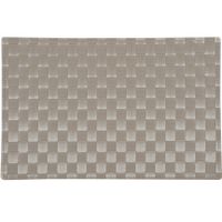 12x Rechthoekige placemats taupe gevlochten 30 x 43 cm