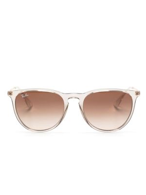 Ray-Ban lunettes de soleil Erika à monture ronde - Marron