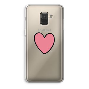 Hartje: Samsung Galaxy A8 (2018) Transparant Hoesje