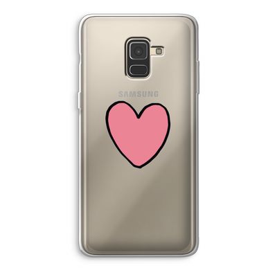 Hartje: Samsung Galaxy A8 (2018) Transparant Hoesje