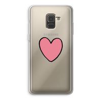 Hartje: Samsung Galaxy A8 (2018) Transparant Hoesje