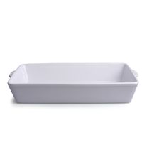 1x Witte ovenschalen van porselein 3.5 liter 33 x 19 cm rechthoekig