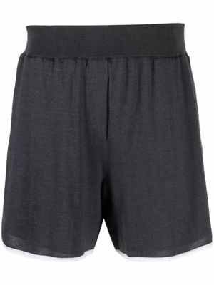 Brunello Cucinelli short à taille élastiquée - Gris