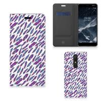Nokia 5.1 (2018) | Hoesje met Magneet | Feathers Color