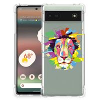 Google Pixel 6A Stevig Bumper Hoesje Lion Color - thumbnail