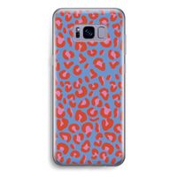 Leopard blue: Samsung Galaxy S8 Plus Transparant Hoesje