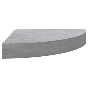 vidaXL Hoekwandschap 35x35x3,8 cm MDF betongrijs