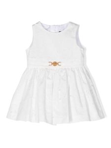 Versace Kids robe à broderie anglaise - Blanc