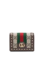 Gucci porte-monnaie Billetero à design monogrammé - Marron