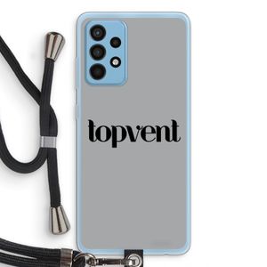 Topvent Grijs Zwart: Samsung Galaxy A52 Transparant Hoesje met koord