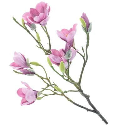 Kunstbloem Magnolia grote deco tak Naomi - 92 cm - paars - Kunst zijdebloemen