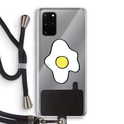 Spiegelei: Samsung Galaxy S20 Plus Transparant Hoesje met koord