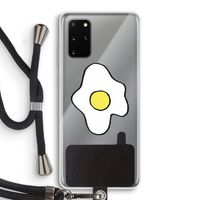 Spiegelei: Samsung Galaxy S20 Plus Transparant Hoesje met koord