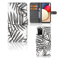 Samsung Galaxy A03s Hoesje Leaves Grey Samsung Galaxy A03s Hoesje Leaves Grey