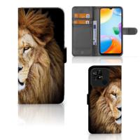 Xiaomi Redmi 10C | Telefoonhoesje | Met pasjeshouder | Leeuw Xiaomi Redmi 10C | Telefoonhoesje | Met pasjeshouder | Leeuw