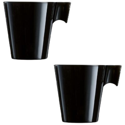 Set van 10x stuks lungo koffie/espresso bekers zwart