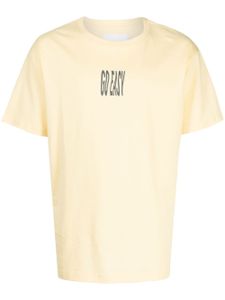 Off Duty t-shirt en coton à slogan imprimé - Jaune