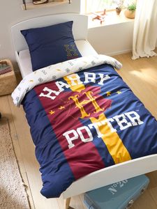 Dekbedovertrek + kussensloop kind Harry Potter¨ donkerblauw met print