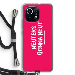 Neuters (roze): Xiaomi Mi 11 Transparant Hoesje met koord