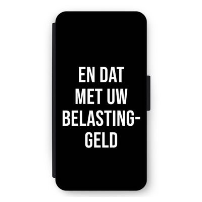 Belastinggeld - Zwart: iPhone 11 Flip Hoesje