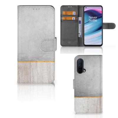 OnePlus Nord CE 5G | Book Style Case | Wood Concrete