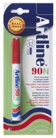 Permanent marker Artline 90N rood, op blister - thumbnail