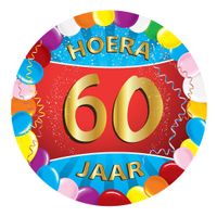 25x stuks gekleurde bierviltjes 60 jaar feestartikelen Verjaardag leeftijden onderzetters. Ook leuk - thumbnail