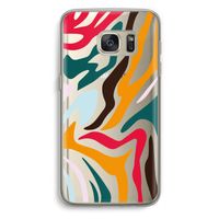 Colored Zebra: Samsung Galaxy S7 Transparant Hoesje