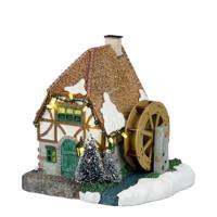 Water wheel house battery operated l14,5xb12xh14,5 cm - Luville
