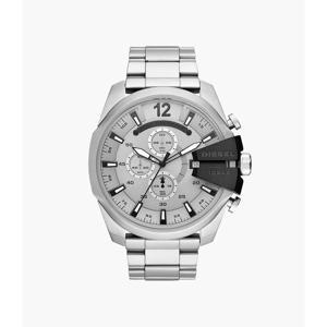 Diesel Heren Mega Chief chronograaf zilverkleurig roestvrijstalen horloge DZ4501