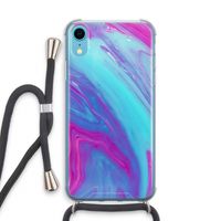 Zweverige regenboog: iPhone XR Transparant Hoesje met koord Zweverige regenboog: iPhone XR Transparant Hoesje met koord