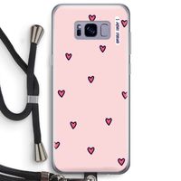 Hartjes: Samsung Galaxy S8 Plus Transparant Hoesje met koord