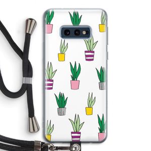 Sanseveria: Samsung Galaxy S10e Transparant Hoesje met koord