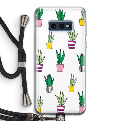 Sanseveria: Samsung Galaxy S10e Transparant Hoesje met koord
