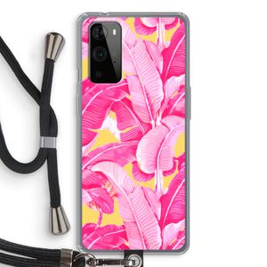 Pink Banana: OnePlus 9 Pro Transparant Hoesje met koord