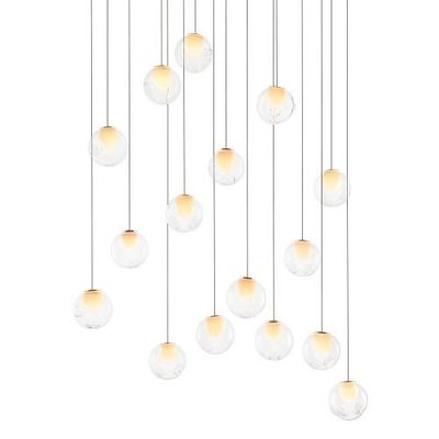 Bocci 28.16 Random Hanglamp - Transparant - Vierkante plafondkap