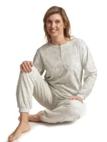 Cocodream dames pyjama velours - Fall in love - Warme winter pyjama