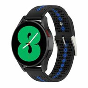 Dot Pattern bandje - Zwart met blauw - Samsung Galaxy Watch Active 2