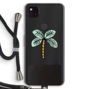 Palmboom: Pixel 4a 5G Transparant Hoesje met koord