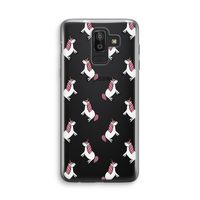 Eenhoorns overal: Samsung Galaxy J8 (2018) Transparant Hoesje